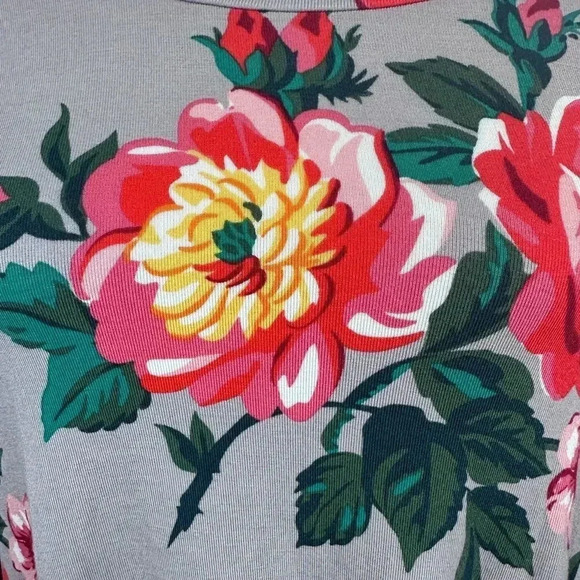 Matilda Jane I am a dreamer gray floral swing dress size medium - Picture 6 of 8